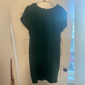 Emerald green Calvin Klein dress with gold zipper size 16